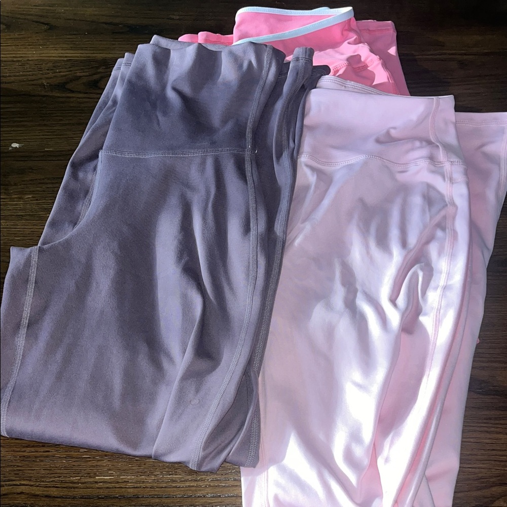 SHEIN Pink and Gray Leggings Set